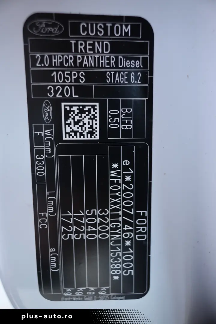 Ford Transit Custom L2H1 2.0 105CP