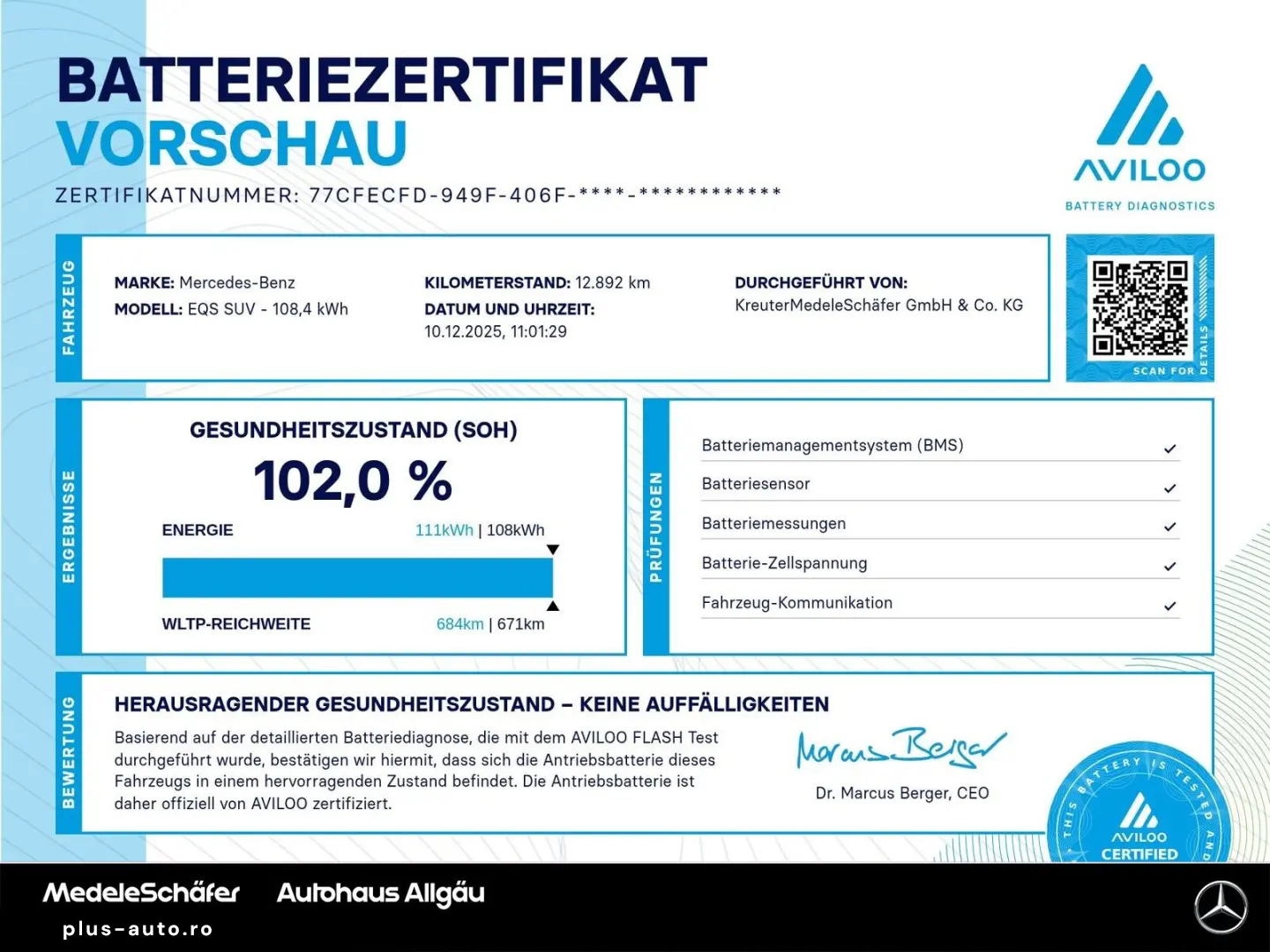 MERCEDES-BENZ EQS SUV 450 4M AMG Night Bonus nur bis&hellip;