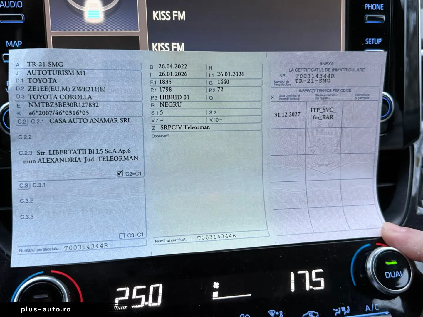 Vand toyota corolla an 2022