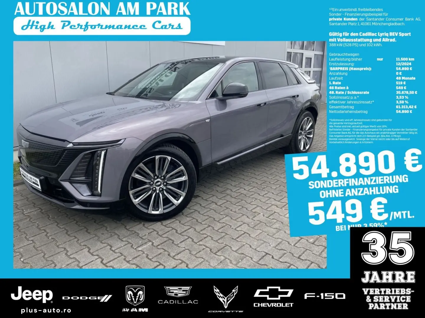 CADILLAC LYRIQ Sport 600e AWD - Vollausst.  549 EUR mtl.