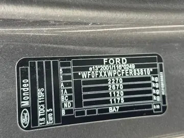 FORD MONDEO   FAB 12.2014   1.6 DIESEL 116CP   EURO 5