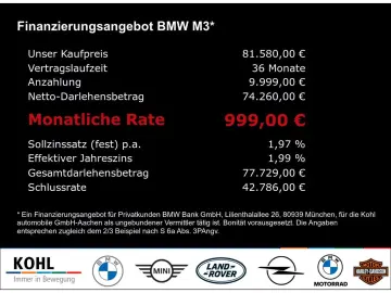 BMW M3 Competition M xDrive Panoramadach Harman Kard