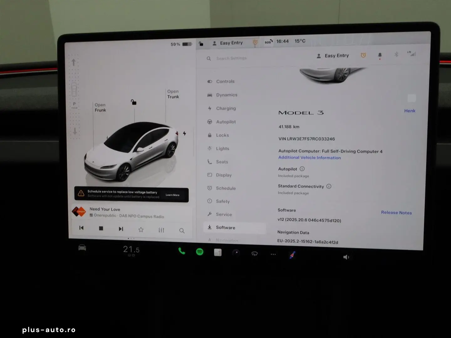 TESLA Model 3 Standard RWD Plus 95% SoH HIGHLAND [ LFP