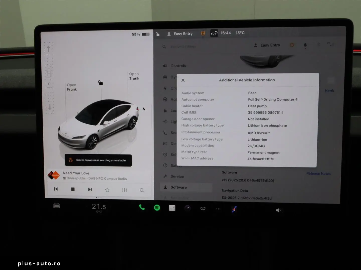 TESLA Model 3 Standard RWD Plus 95% SoH HIGHLAND [ LFP