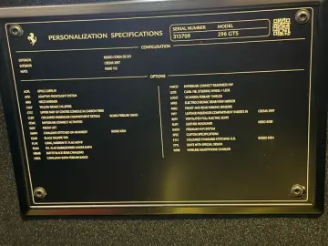 FERRARI 296 GTS CABRIO LIFTING CARBON SITZBELÜFTUNG