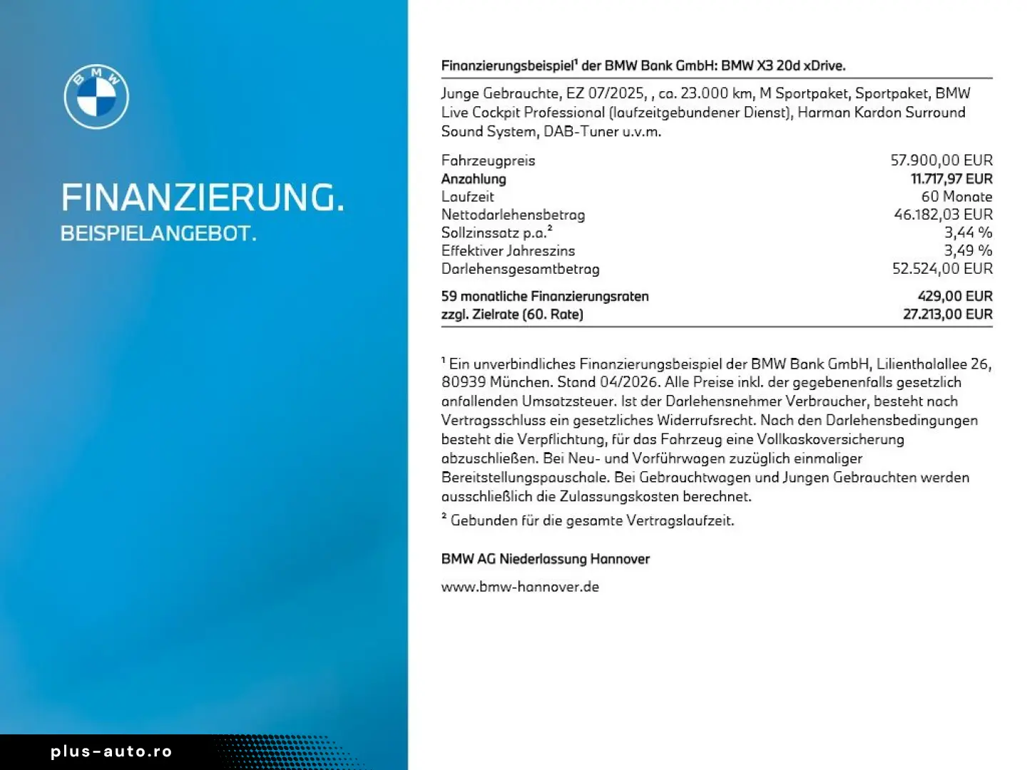 BMW X3 20d xDrive M Sport Standheizung AHK Harman K