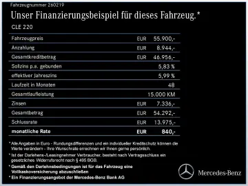 MERCEDES-BENZ CLE 220 d Cabriolet AMG  MEMORY CAM KE&hellip;