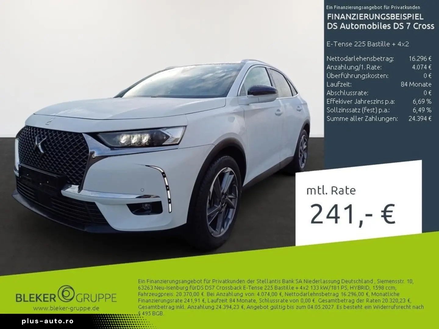 DS DS7 Crossback E-Tense 225 Bastille   4x2