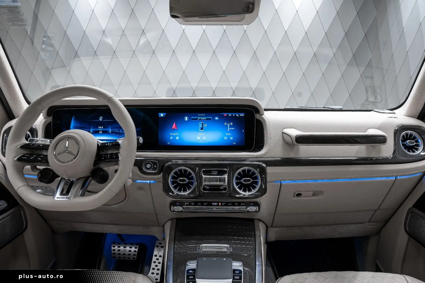 MERCEDES-BENZ G 63 AMG BRABUS G 700 MATT BLUE   BEIGE CARBON