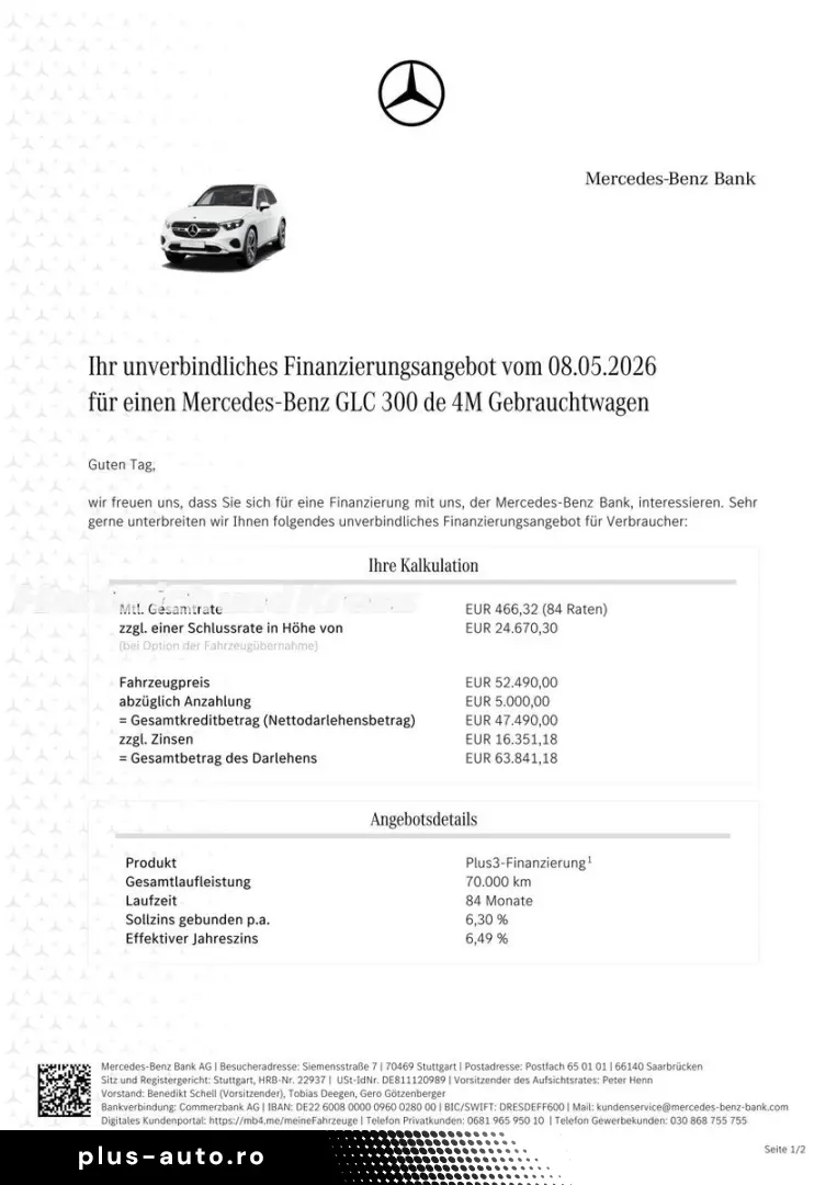 MERCEDES-BENZ GLC 300 de 4Matic Avantgarde Pano AHK &hellip;