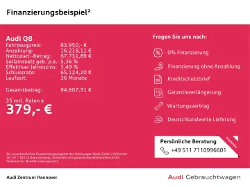 AUDI Q8 S line 50 3.0 TDI quattro AHK HuD Pano