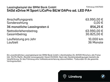 BMW 540d xDrive M Sport LiCoPro B&W DAPro ad. LED