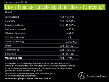 MERCEDES-BENZ G 500 Night I II PROFESSIONAL SUPERIOR…