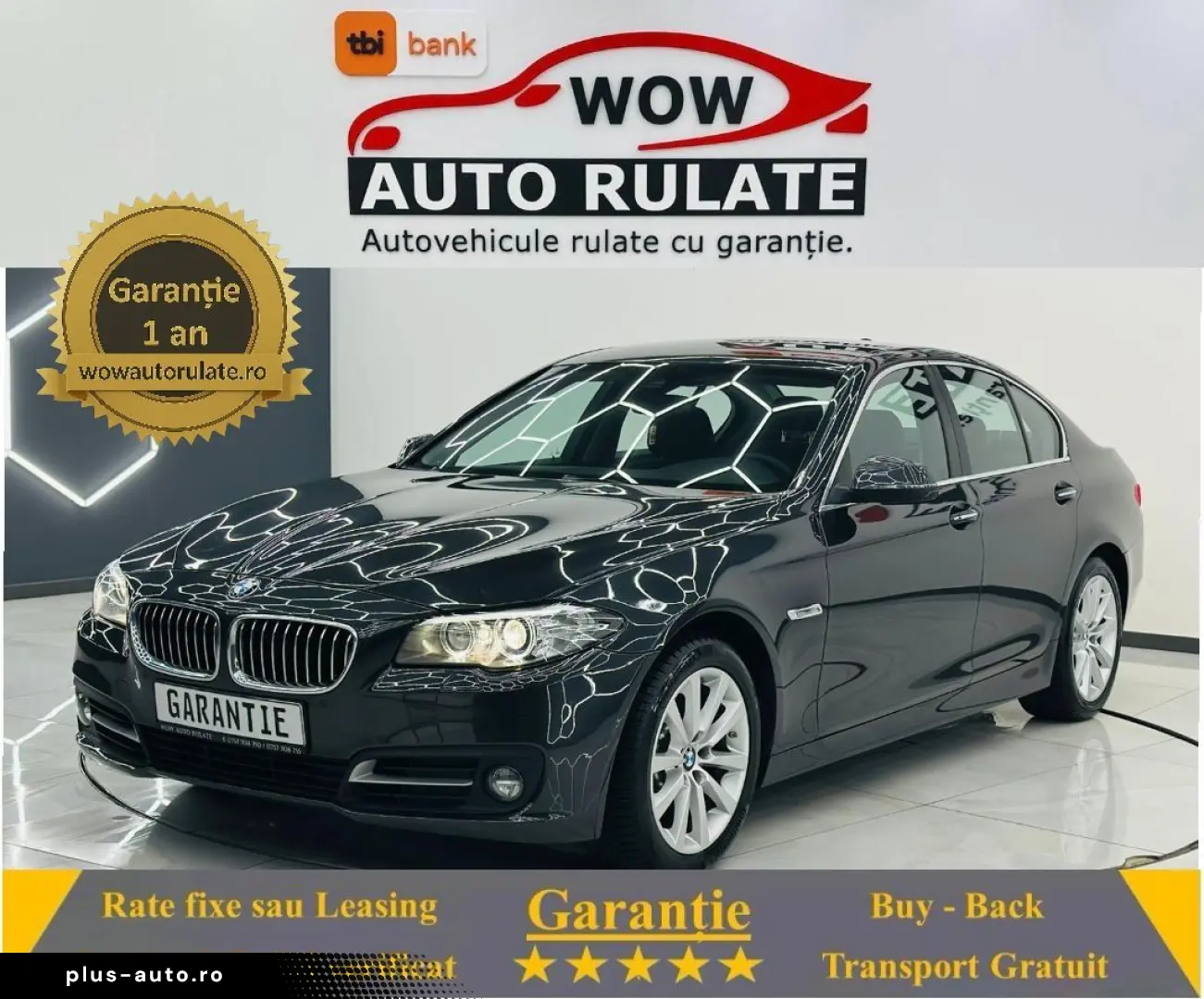 BMW Seria 5 2014 2.0D E6 Garantie 12 Luni Rate Avans 0 Doar
