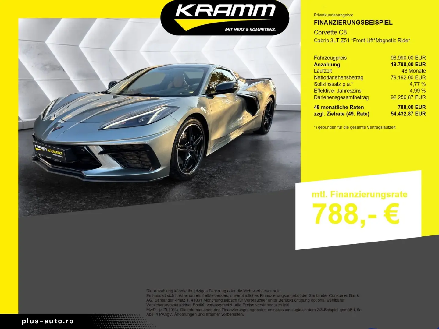 CORVETTE C8 Cabrio 3LT Z51  Front Lift Magnetic Ride