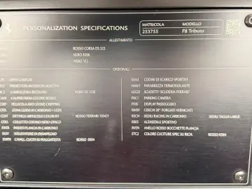 FERRARI F8 Tributo Coupé DCT APPROVED MAINTENANCE