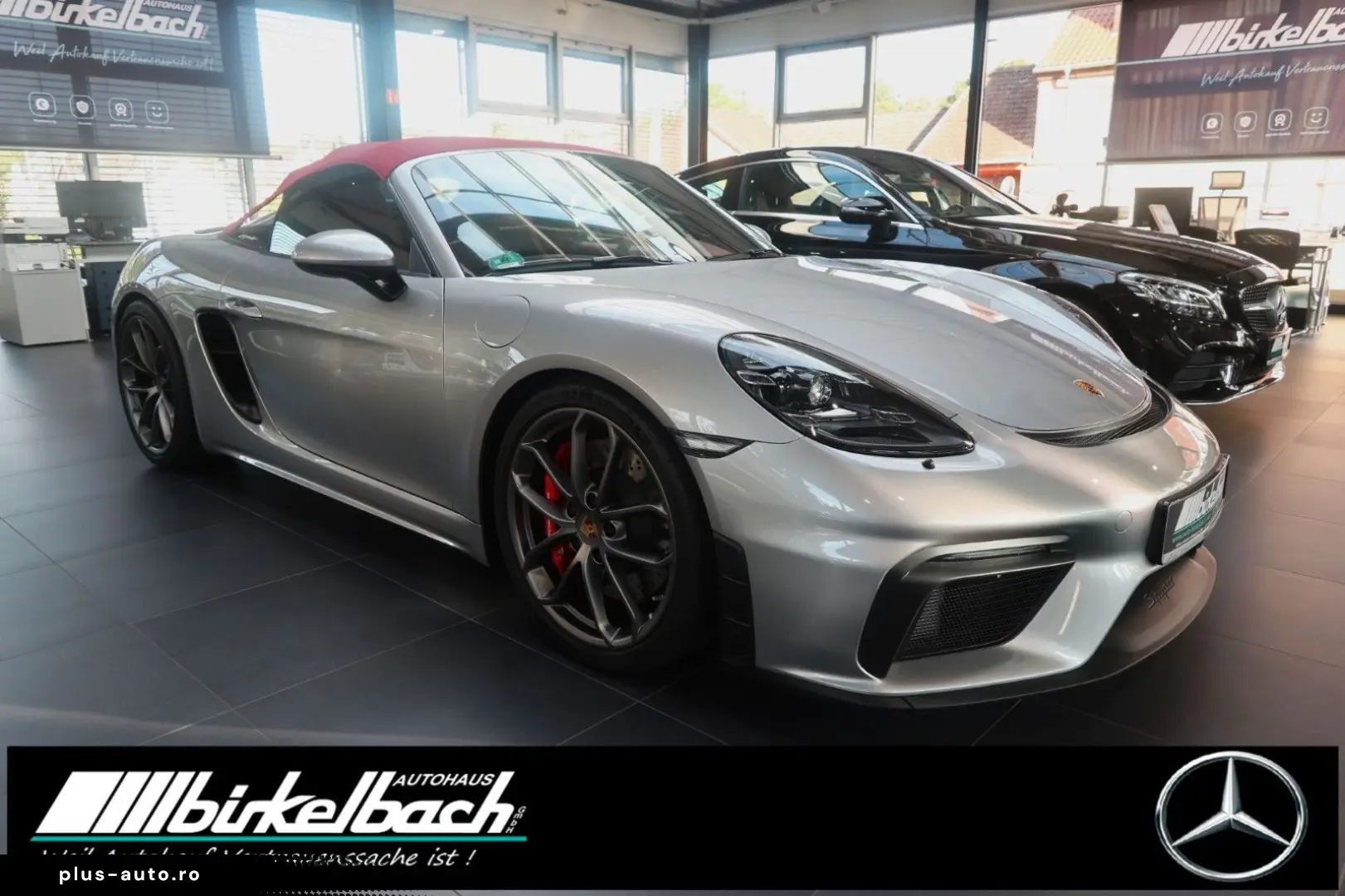 PORSCHE 718 Boxster Spyder GT silber Bose 3500KM 1.Hd