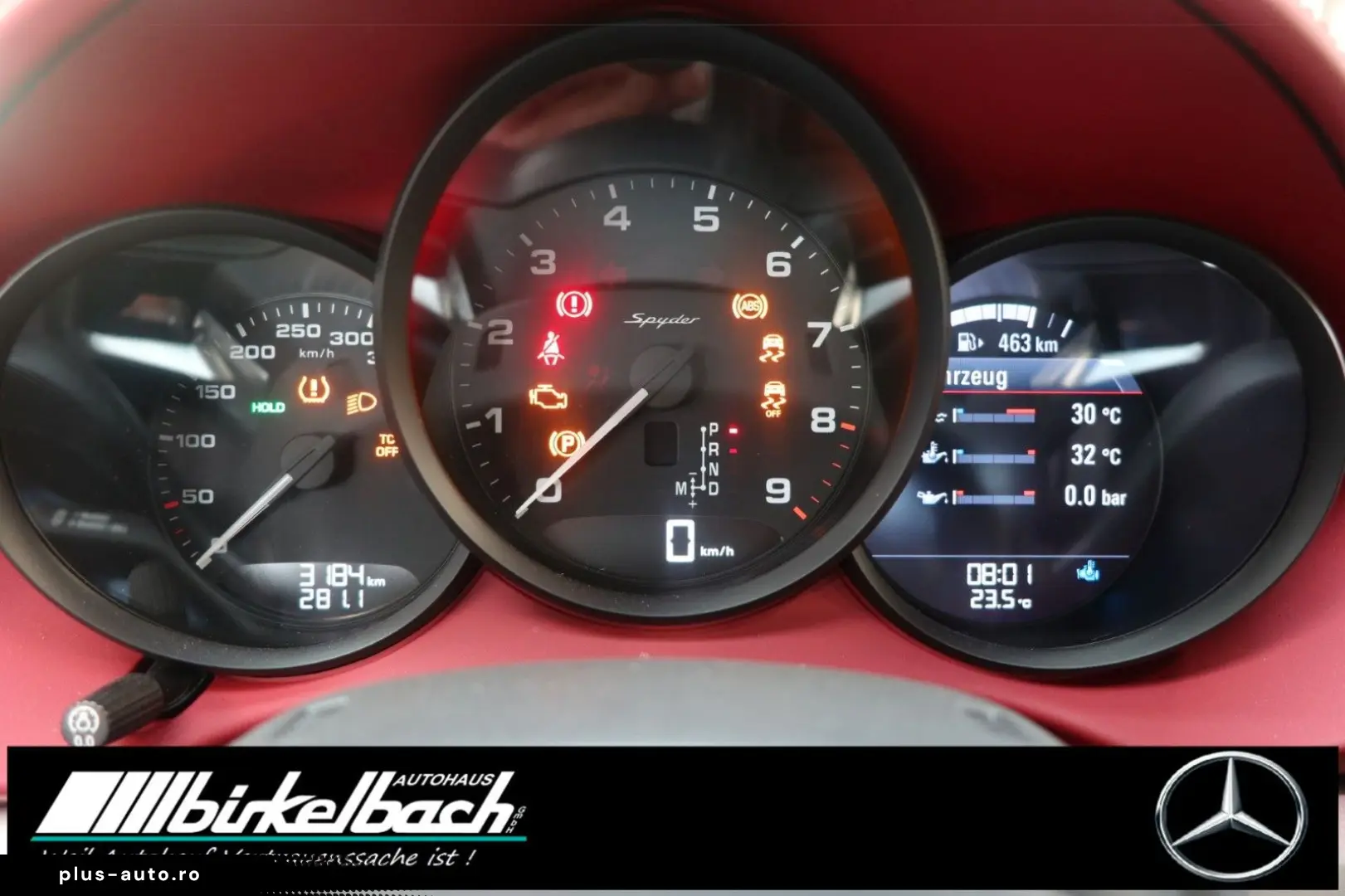 PORSCHE 718 Boxster Spyder GT silber Bose 3500KM 1.Hd