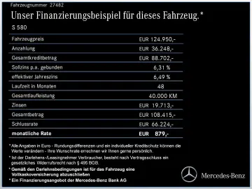 MERCEDES-BENZ S 580 4M lang AMG Chauffeur Burmester3…