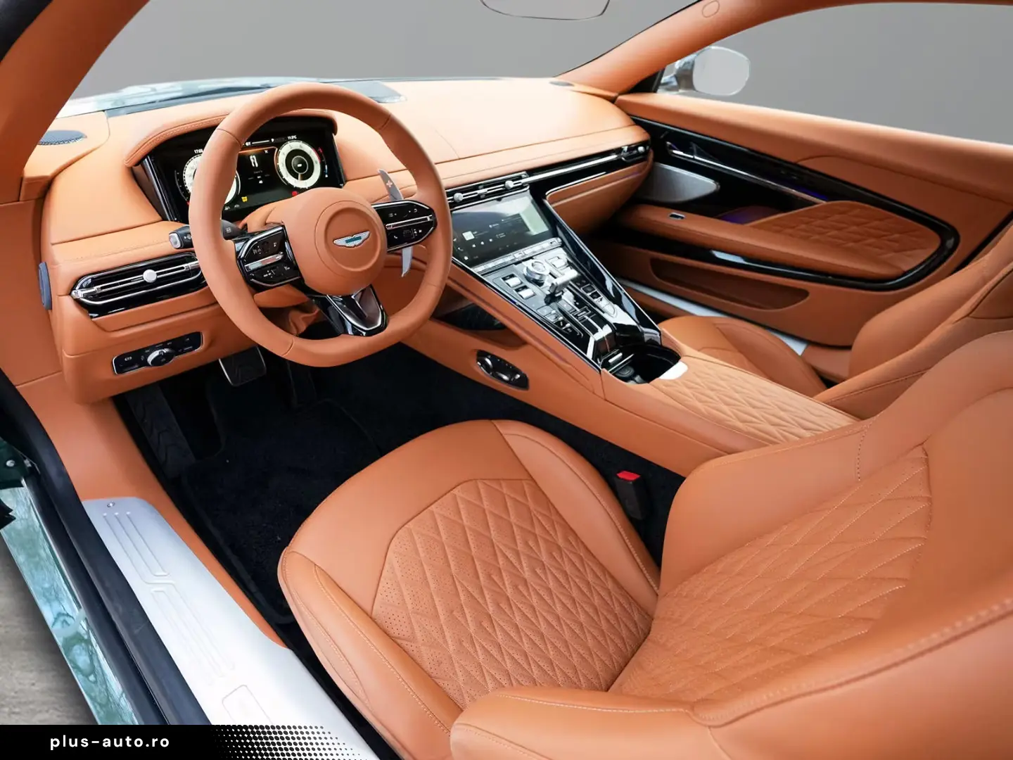 Aston Martin DB12 Malachite Green Oxford Tan