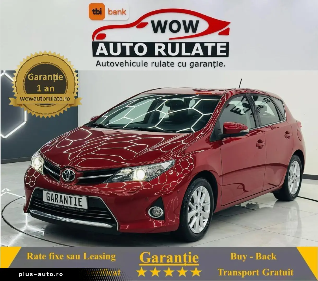 TOYOTA AURIS 2013 1.6i E5 Garantie 12 Luni Rate Avans 0 Doar