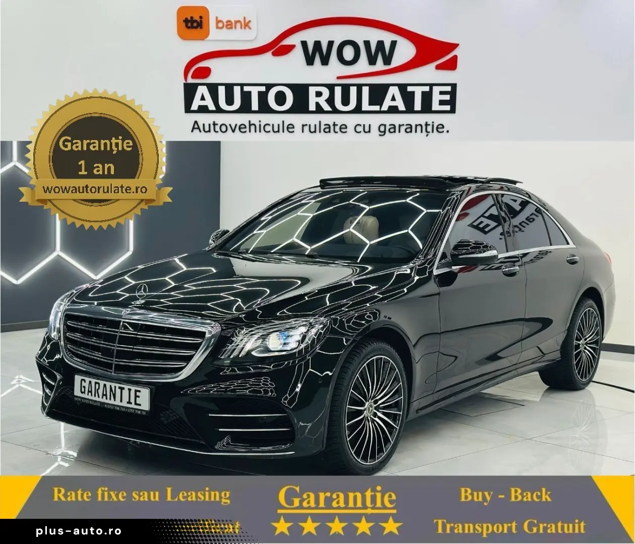 MERCEDESBENZ S 2018 3.0D E6 4X4 Garantie 12 Luni Rate Avans