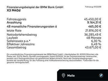 BMW X3 M40d Sportpaket Bluetooth HUD Navi Vollleder