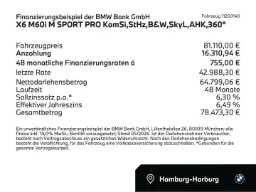 BMW X6 M60i M SPORT PRO KomSi StHz B&W SkyL AHK