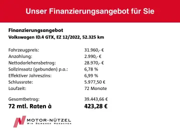 VW ID.4 GTX 220kw (82kwh) MATRIX AHK PANO HuD WäPu