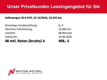 VW ID.4 GTX 220kw (82kwh) MATRIX AHK PANO HuD WäPu
