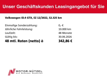 VW ID.4 GTX 220kw (82kwh) MATRIX AHK PANO HuD WäPu