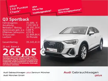AUDI Q3 Sportback 35 TFSI S tronic S line ACC Kamera