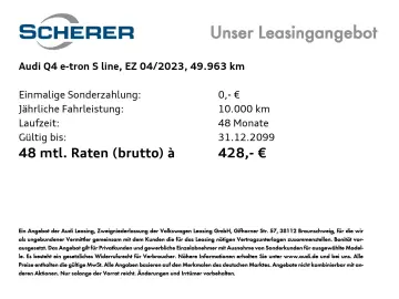 AUDI Q4 40 e-tron 2x S line SOH 100% PANO AHK NAVI B&