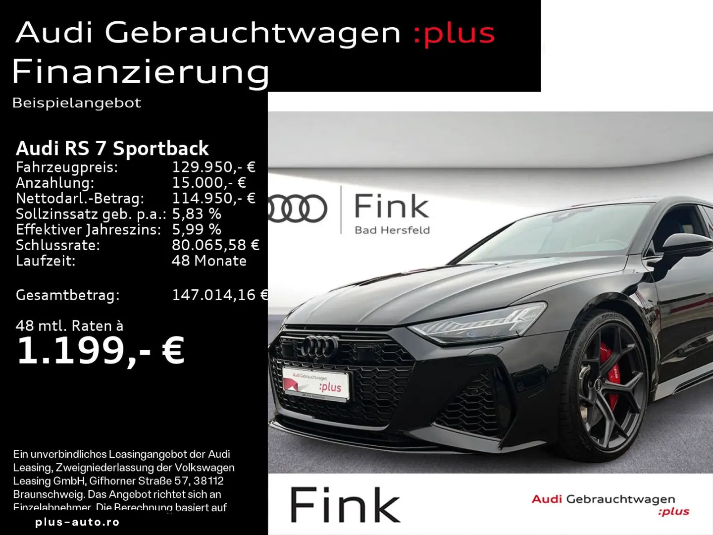 AUDI RS 7 Sportback performance 4.0 TFSI quattro