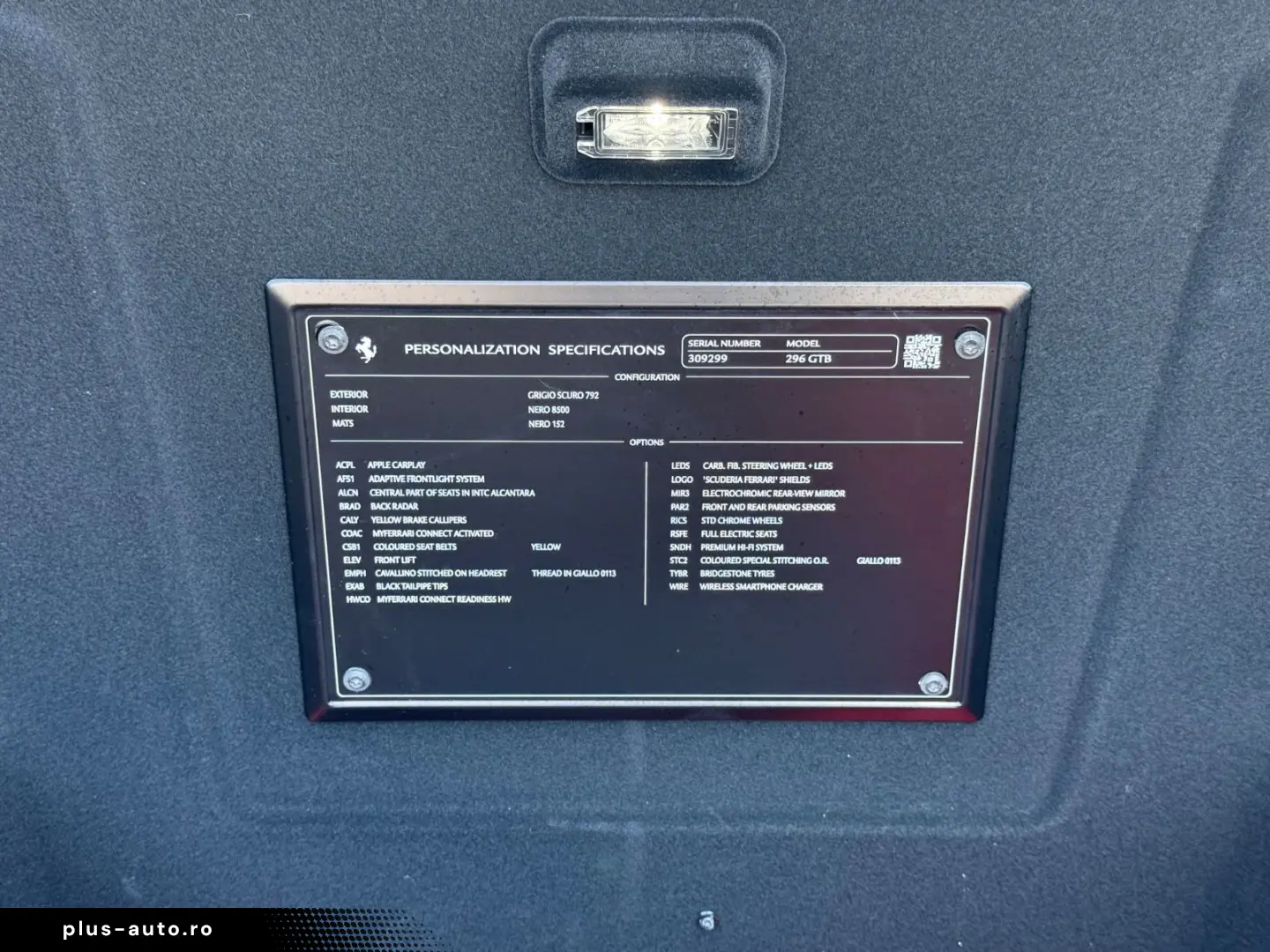 FERRARI 296 GTB  JBL  LIFT  DEUTSCHES FZG AUS 1. HAND
