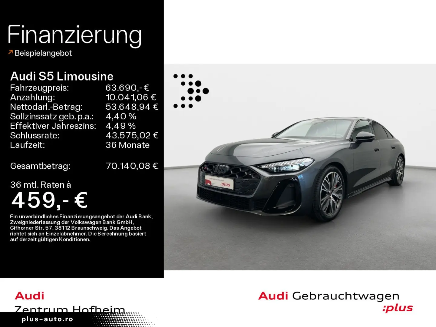 AUDI S5 Limousine TFSI S tro B&O HUD Matrix Virtual N
