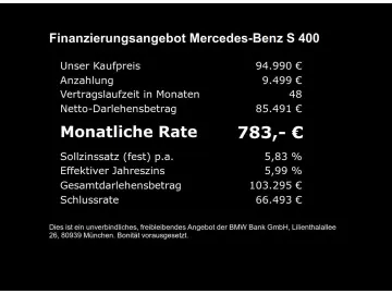 MERCEDES-BENZ S 400 d 4Matic L AMG Line 4D Burmester…