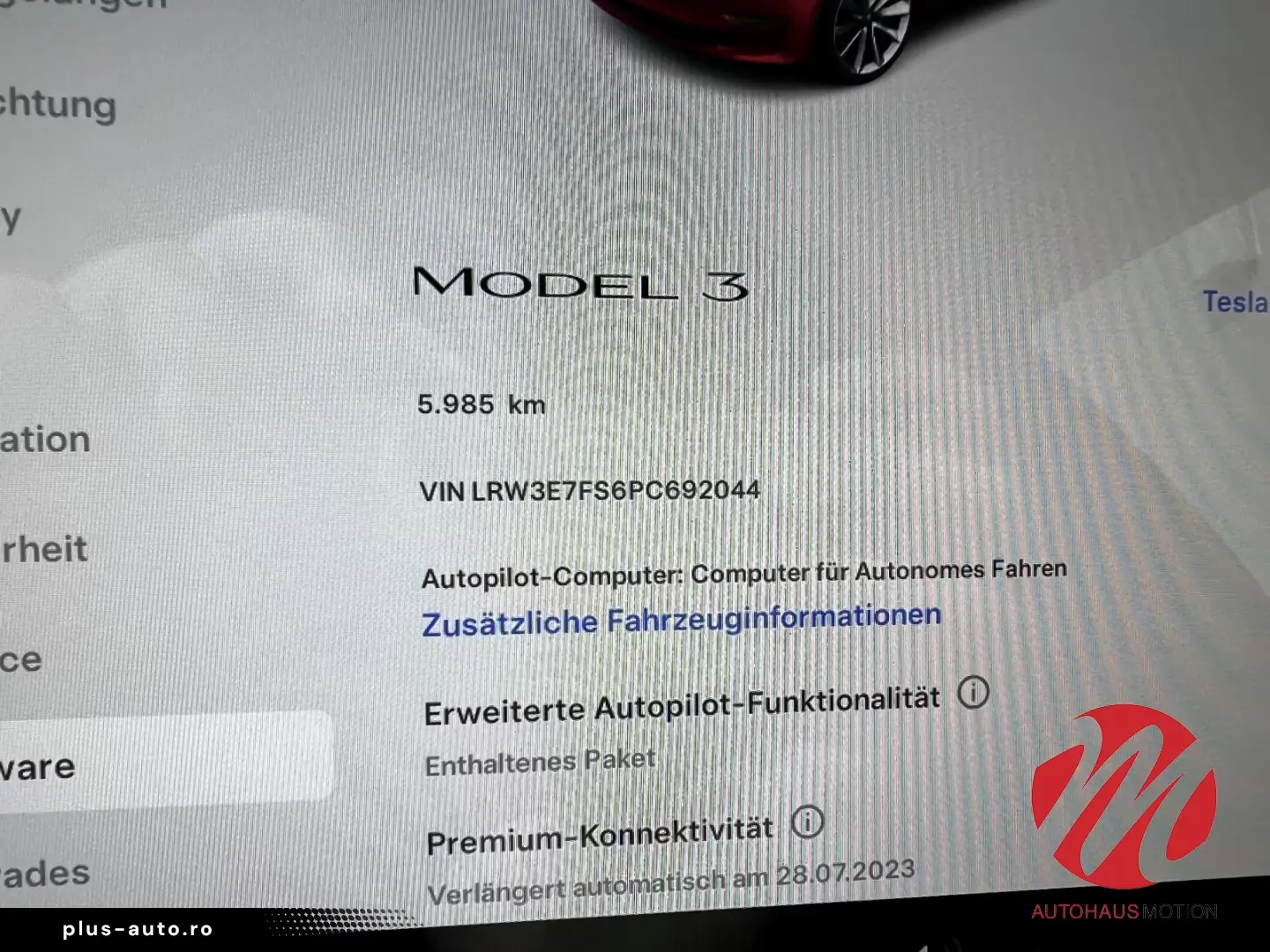 Tesla Model 3 MJ2023 Standard Range   Enhanced Autopil