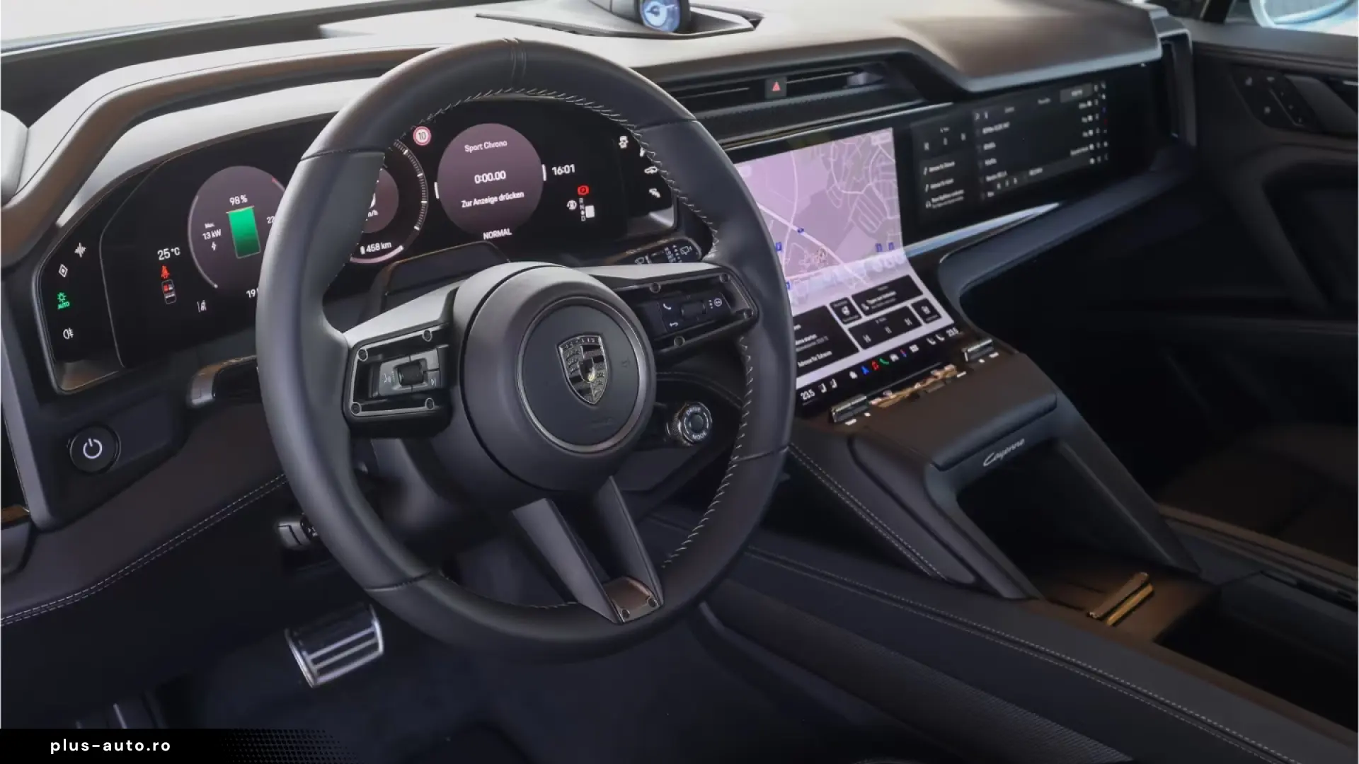 Porsche Cayenne Turbo Electric passenger display Panorama