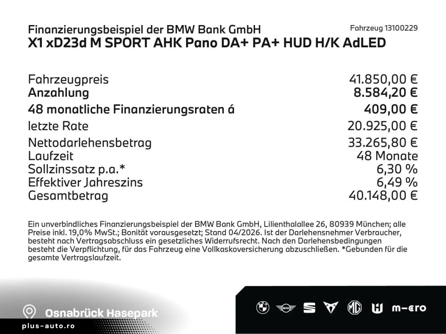BMW X1 xD23d M SPORT AHK Pano DA  PA  HUD H K AdLED