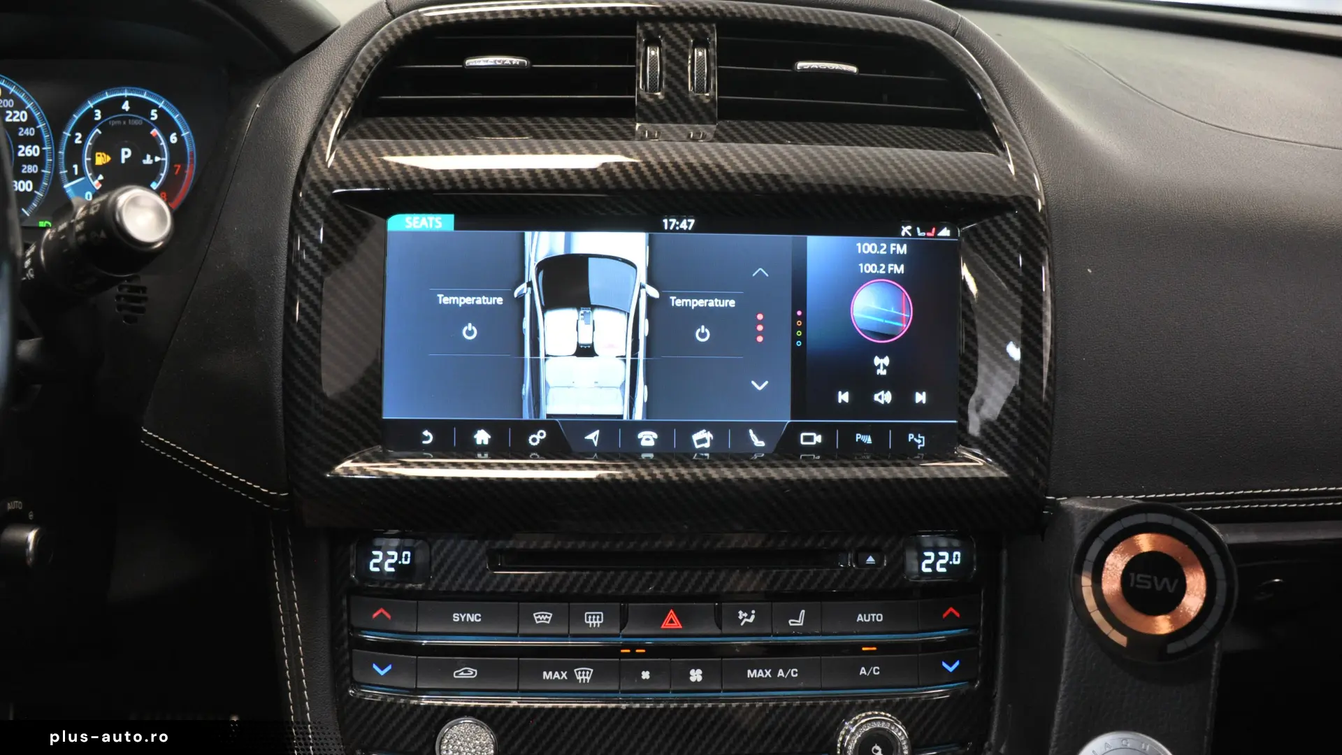 JAGUAR F-PACE 3.0i 380CP Piele Perforata Tabac Alcantara