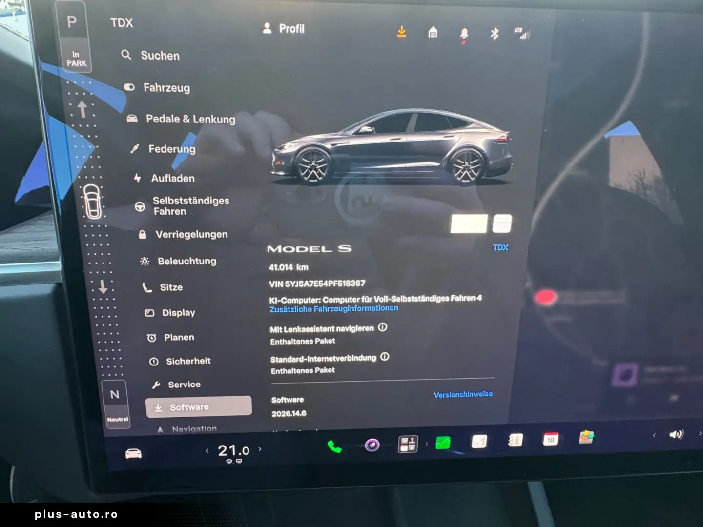 TESLA Model S PALLADIUM   21  Arachnid   HW4   EAP AUT