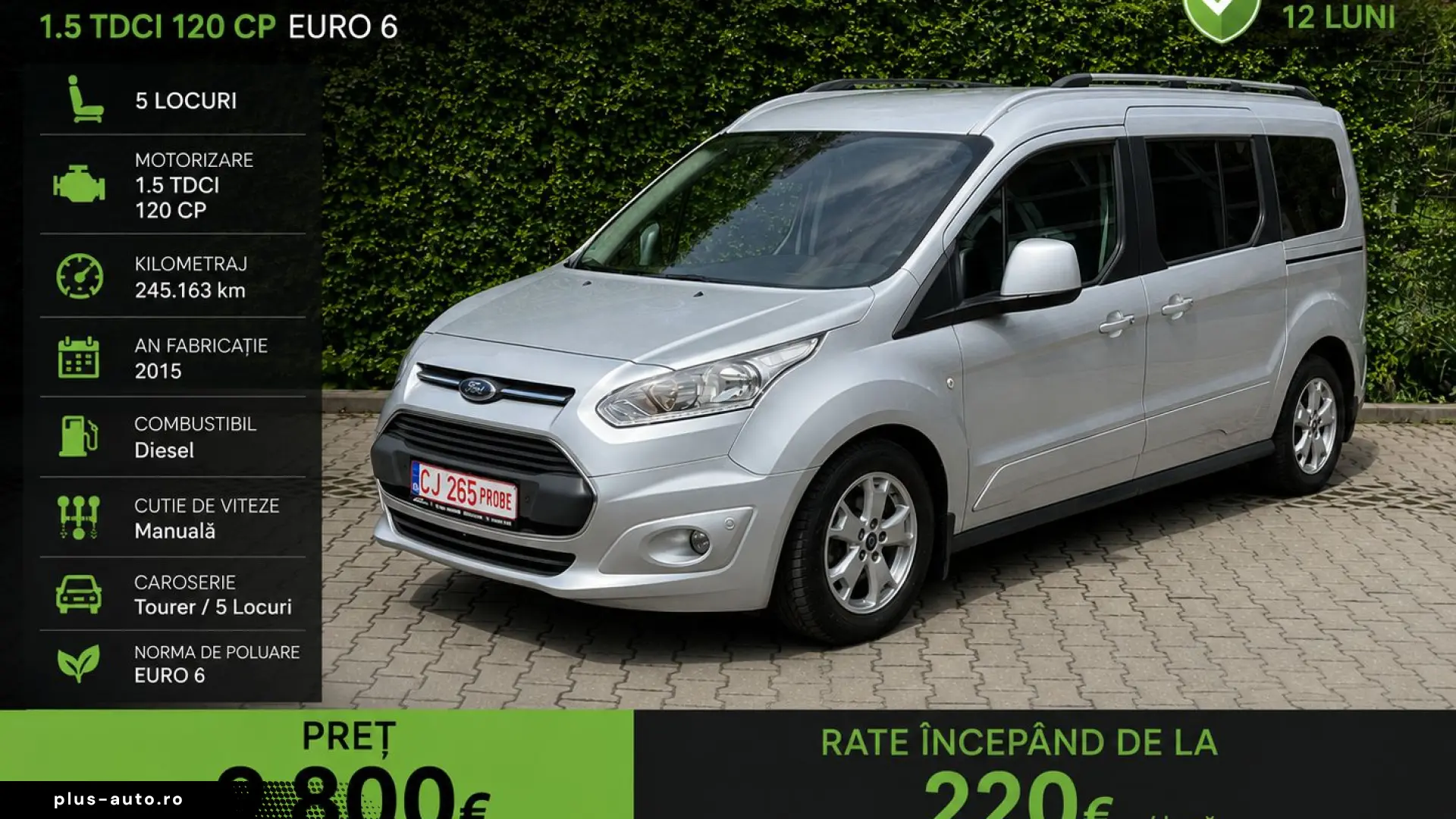 Ford Tourneo Connect Maxi Titanium   Euro 6   Panoramic
