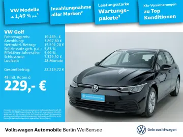 VW Golf VIII 1.0 eTSI Life DSG PDC SHZ AAC LANE