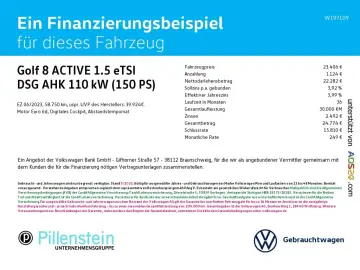 VW Golf 8 ACTIVE 1.5 eTSI DSG AHK PANO KAMERA NAVI