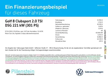 VW Golf 8 Clubsport 2.0 TSI DSG Harman NAVI SHZ ACC
