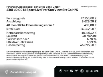 BMW 430i xD GC M Sport LiveProf SurrView St Go H K