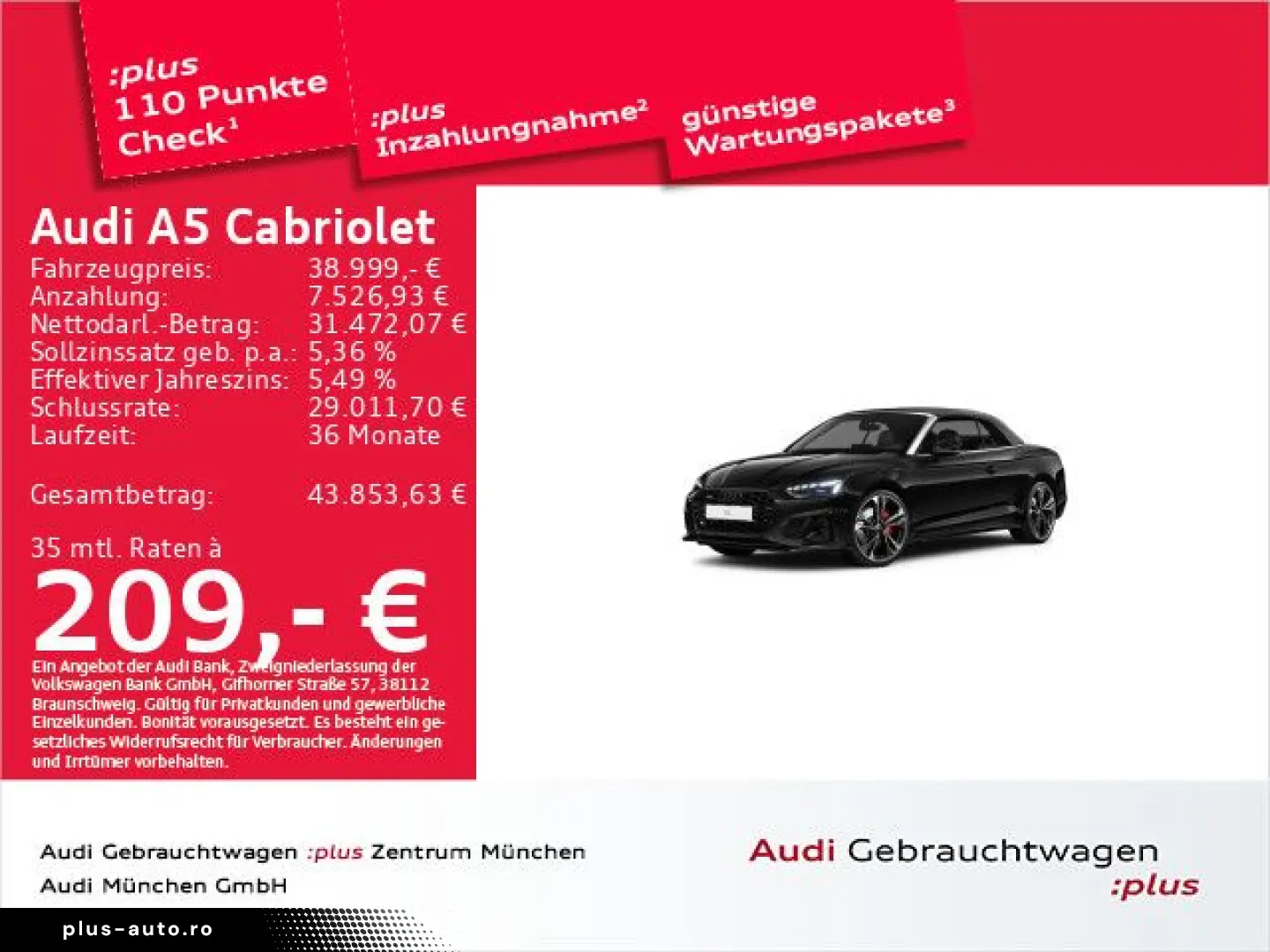 AUDI A5 Cabriolet 40 TFSI qu. S tronic S line competi