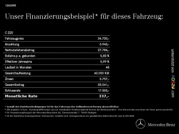 MERCEDES-BENZ C 220 d Avantgarde HUD Kamera KeyLess LED Navi