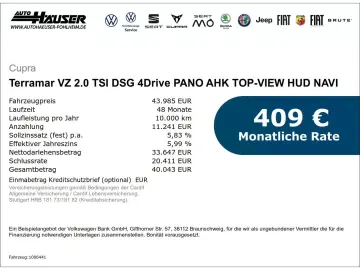 CUPRA Terramar VZ 2.0 TSI DSG 4Drive PANO AHK TOP-VIEW